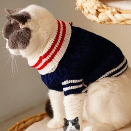 Navy Knitwear Cat Sweater