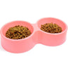 Double Plastic Cat Food Bowl