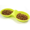 Double Plastic Cat Food Bowl