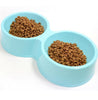 Double Plastic Cat Food Bowl
